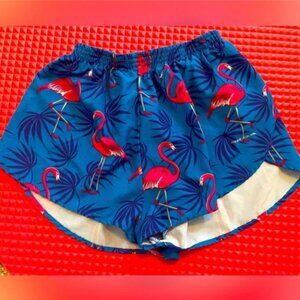 Boa USA Women's Flamingo Turquoise 1.5" Half Split Trainer Shorts